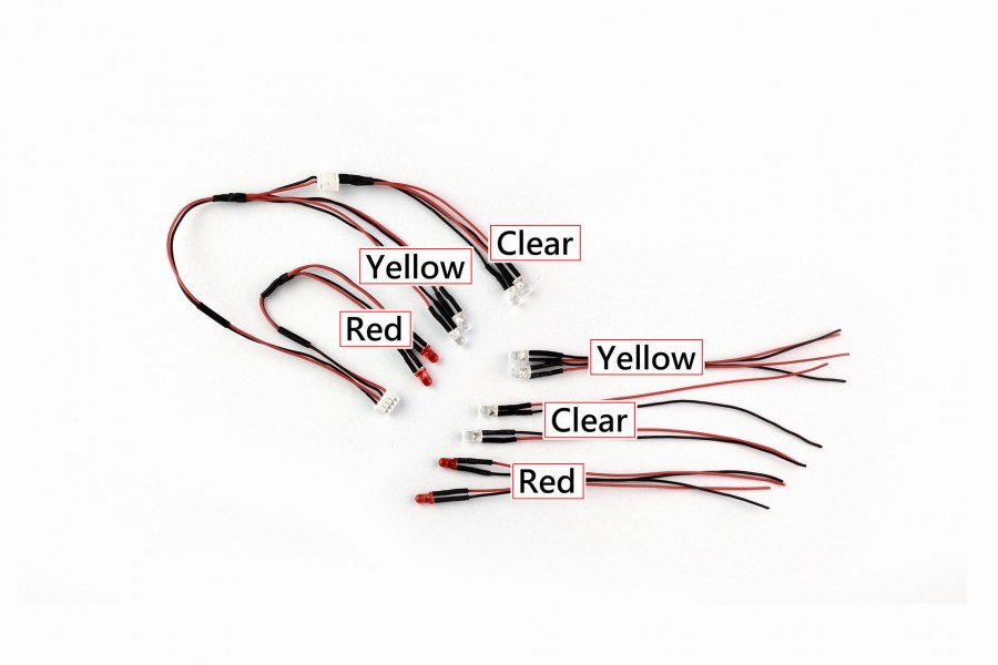 LED Light Set (Clear,Yellow,Red/1+1pair, Sep. Clear set)