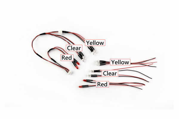 LED Light Set (Clear,Yellow,Red/1+1pair. Separated Yellow)