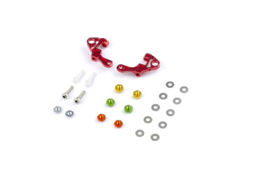 Alum. alloy Front Upper Arm Set Ver.2 (Red)