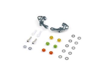 Alum. alloy Front Upper Arm Set Ver.2 (Gunmetal)