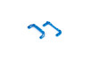 Alum. alloy DWS Rear Chassis Mounts (Standard, Cyan)