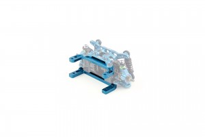 Alum. alloy Rear Chassis Mounts (For DWS, Standard, Cyan)