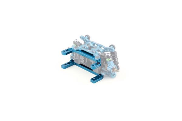 Alum. alloy DWS Rear Chassis Mounts (Standard, Cyan)