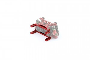 Alum. alloy Rear Chassis Mounts (For DWS, Standard, Red)