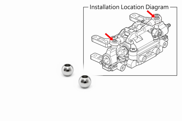Stainless-Steel Rear Upper Arm Pivot Ball
