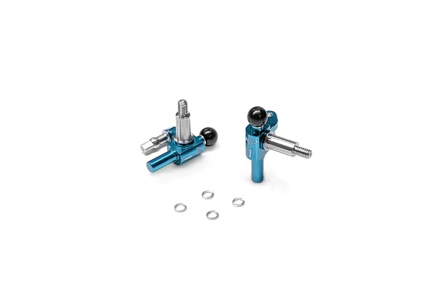 Alum. alloy Front Knuckle for MR-04 (1 degree camber, Cyan)