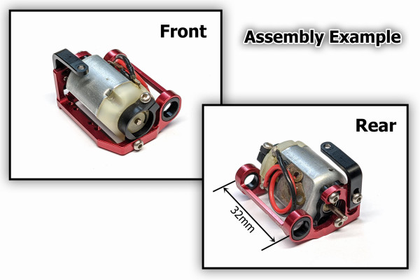 Alum. alloy Motor Mount Set for RWD (Traditional MM / New MM2, Red)