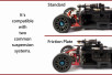 Alum. alloy Motor Mount Set for RWD (Traditional MM / New MM2, Red)