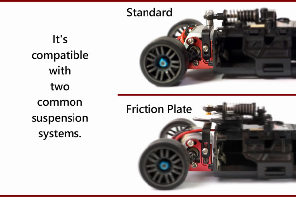 Alum. alloy Motor Mount Set for RWD (Traditional MM / New MM2, Red)