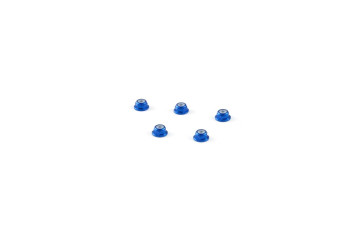Alum. alloy M2 Flange Locknut (For 4.5mm driver, Blue)