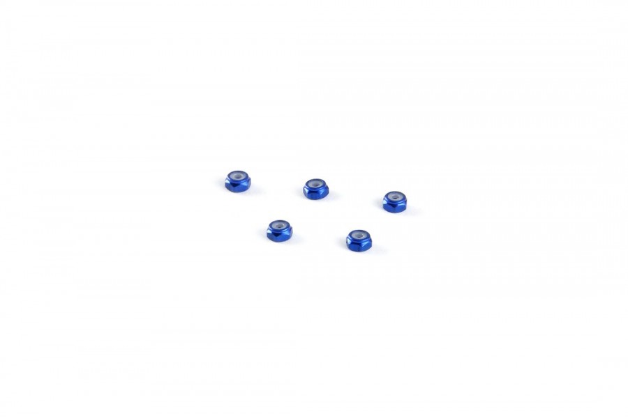 Alum. alloy M2 Locknut (Thin size, for 4.5mm driver, Blue)