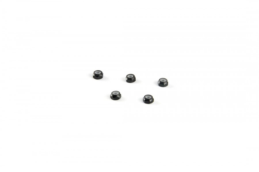 Alum. alloy M2 Locknut (Thin size, for 4.5mm driver, Black)