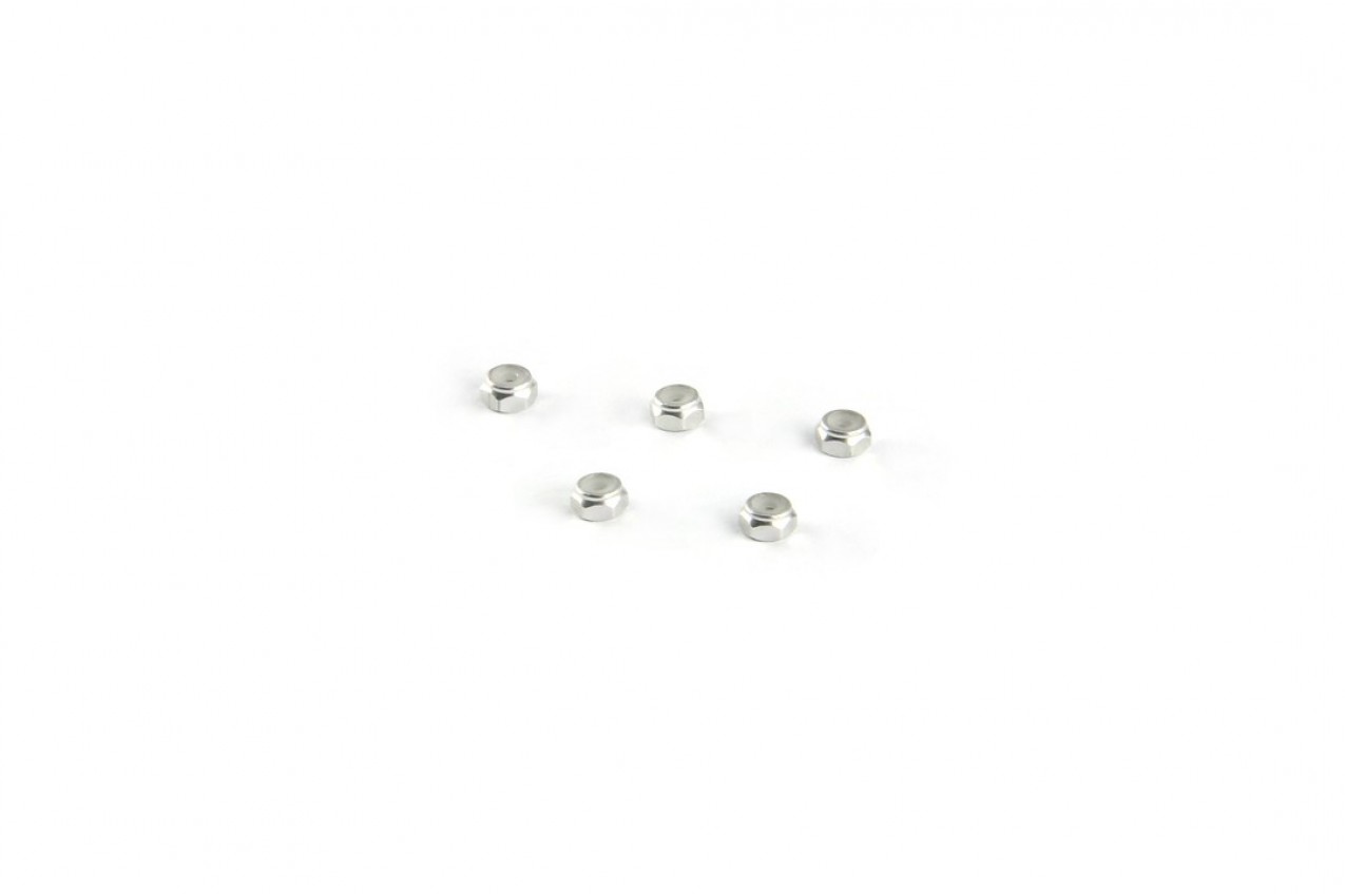 Alum. alloy M2 Locknut (Thin size, for 4.5mm driver, Silver)