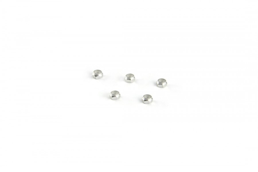 Alum. alloy M2 Locknut (Thin size, for 4.5mm driver, Silver)