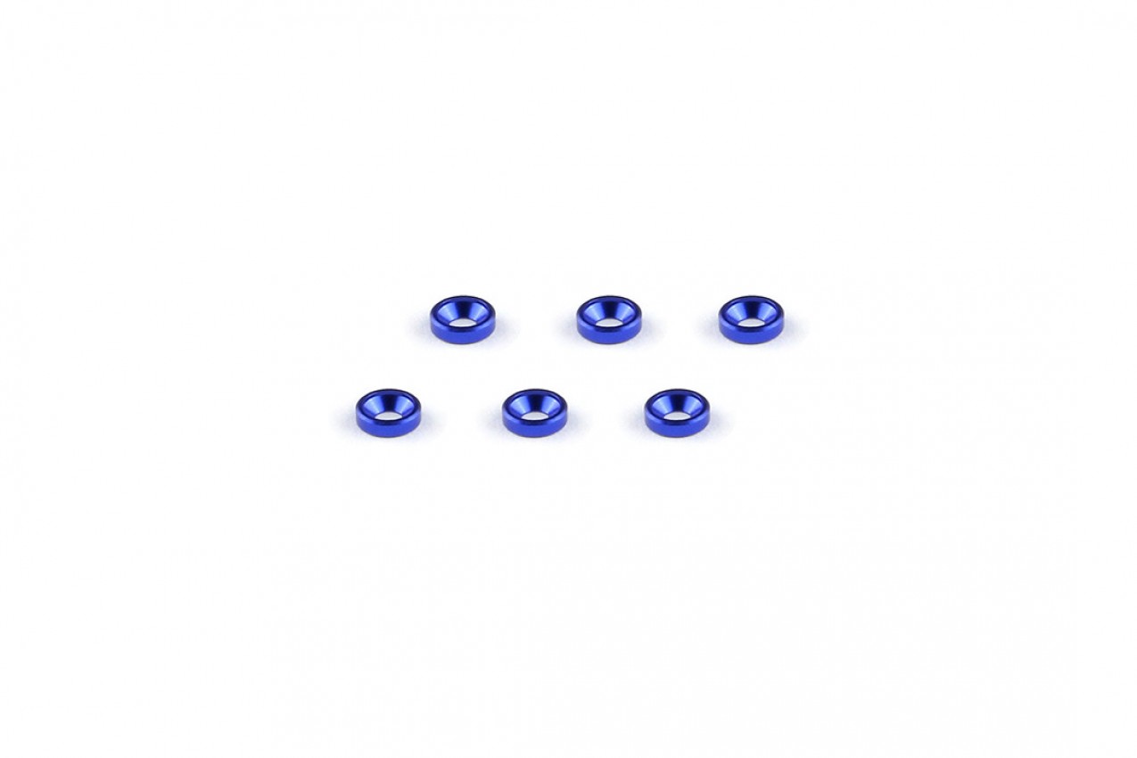 Alum. alloy Countersunk Washer (M2×1.3mm, Blue)