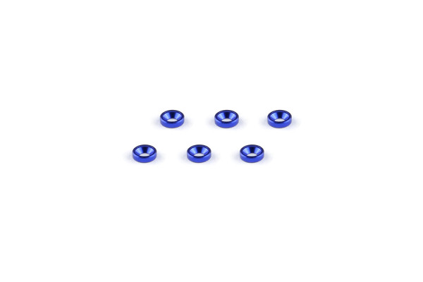 Alum. alloy Countersunk Washer (M2×1.3mm, Blue)