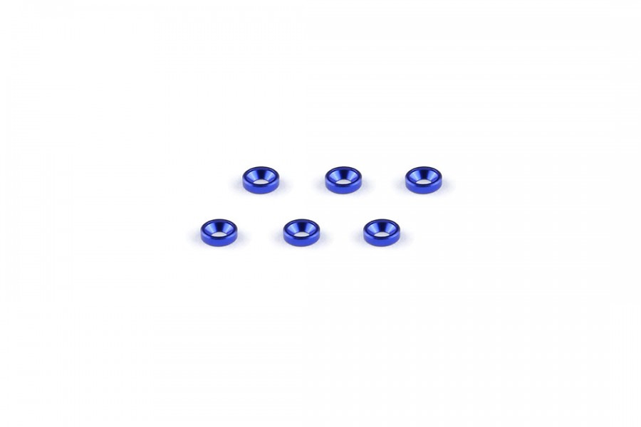 Alum. alloy Countersunk Washer (M2×1.3mm, Blue)