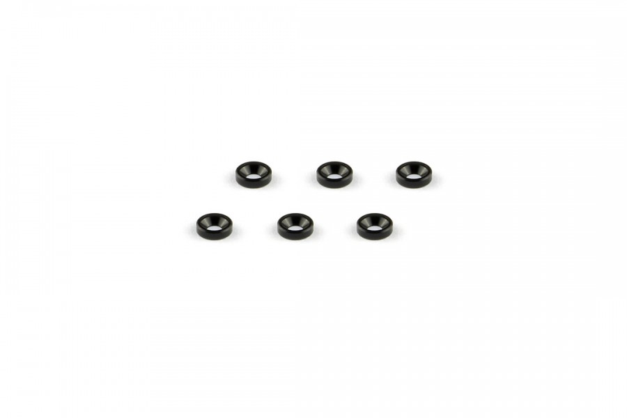 Alum. alloy Countersunk Washer (M2×1.3mm, Black)