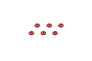 Alum. alloy Countersunk Washer (M2×1.3mm, Red)
